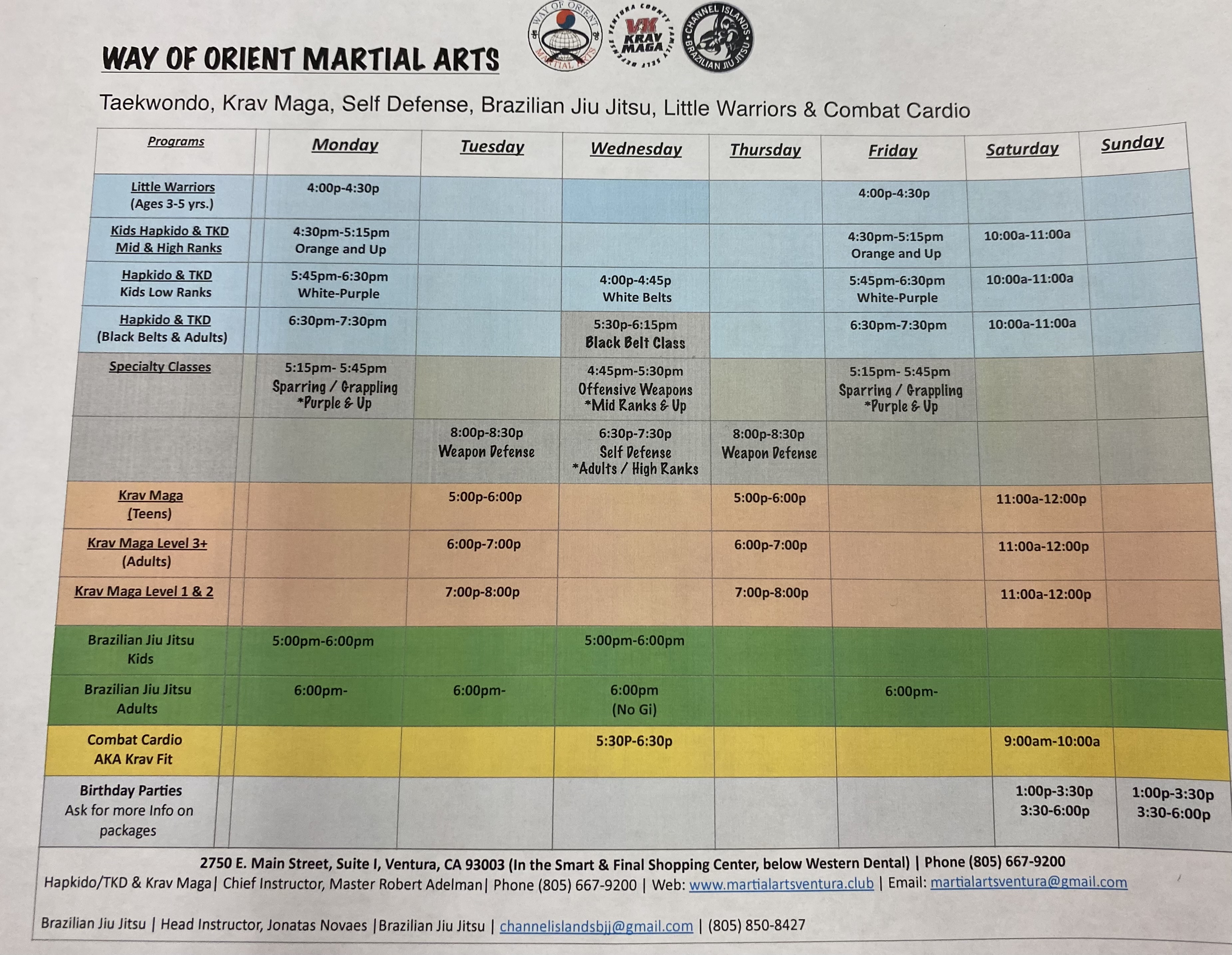 2023 Schedule 